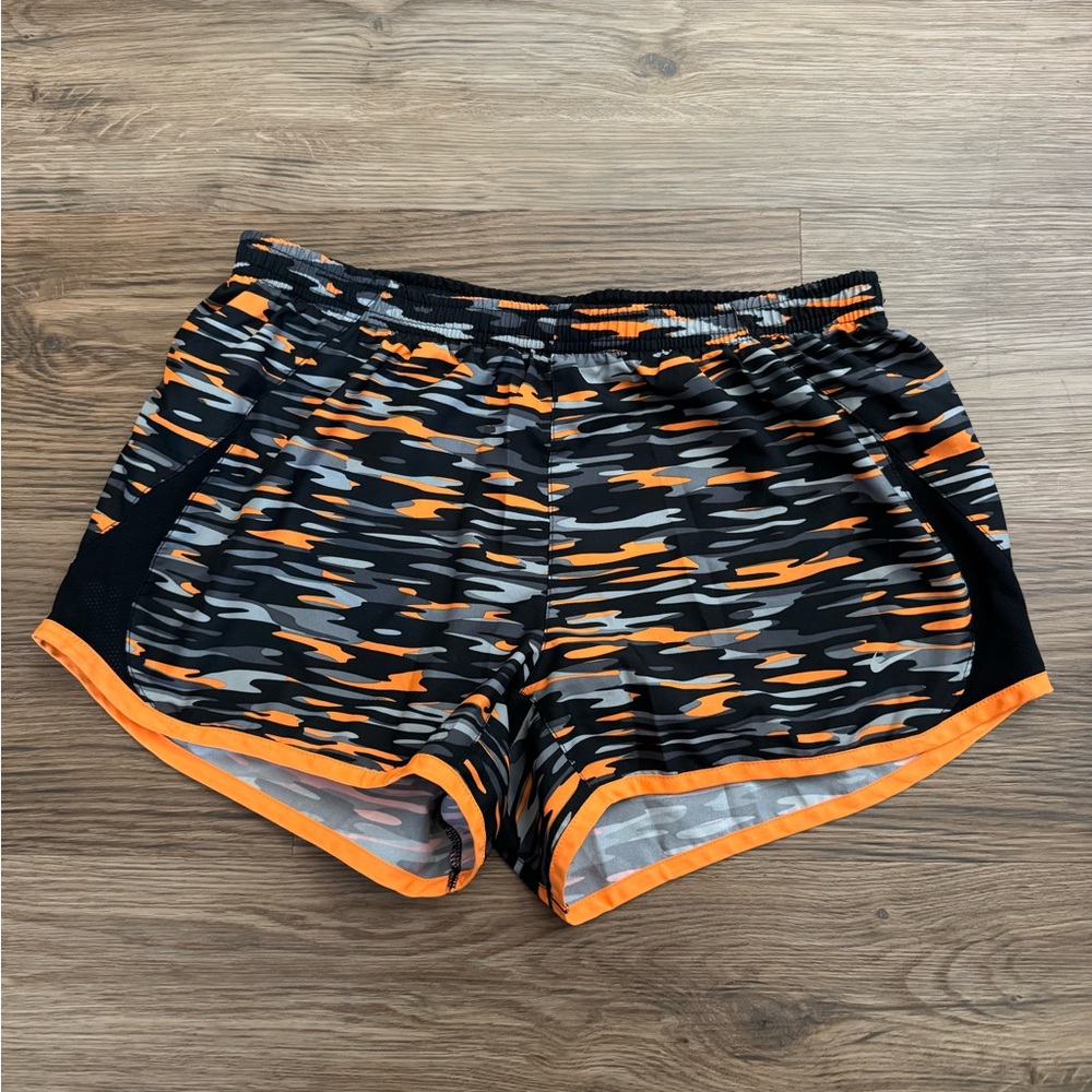 Nike Orange and Black Athletic Shorts